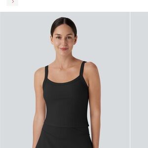 HALARA Black Ribbed Tank